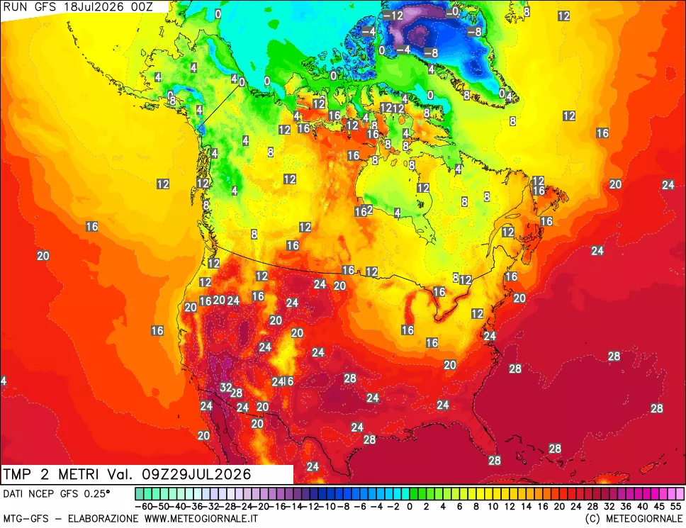 mappa Temp 2 metri