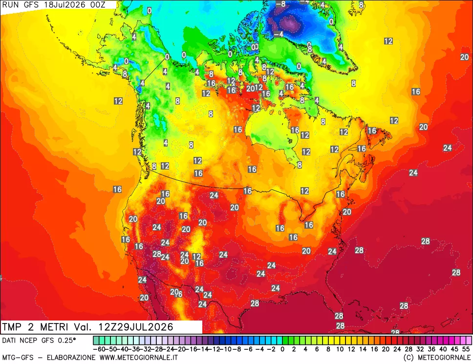 mappa Temp 2 metri