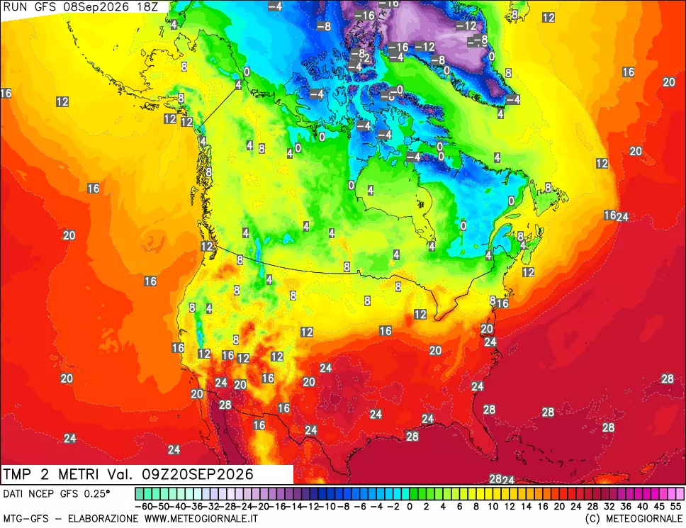 mappa Temp 2 metri