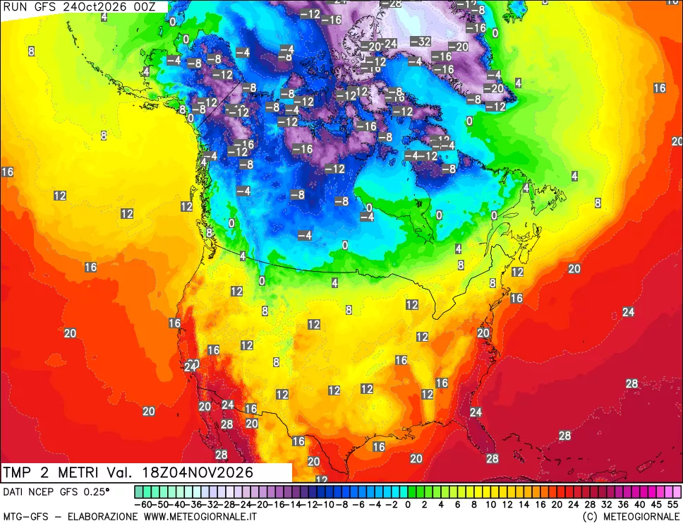 mappa Temp 2 metri