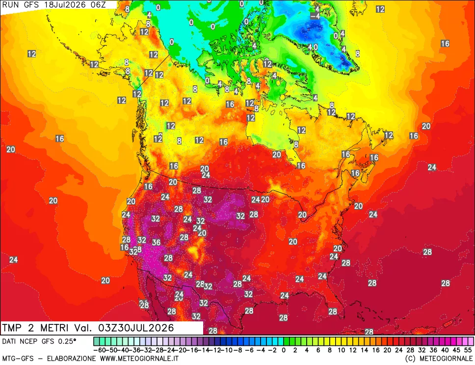 mappa Temp 2 metri