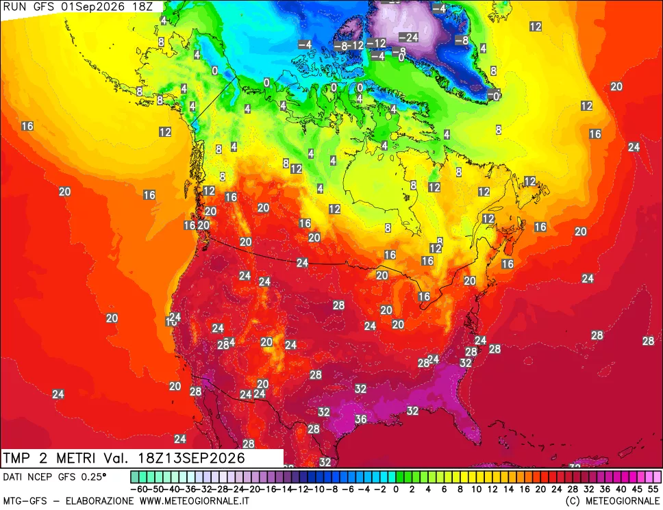 mappa Temp 2 metri