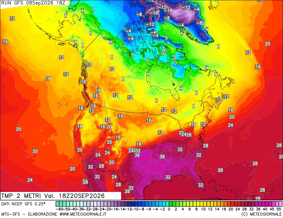 mappa Temp 2 metri