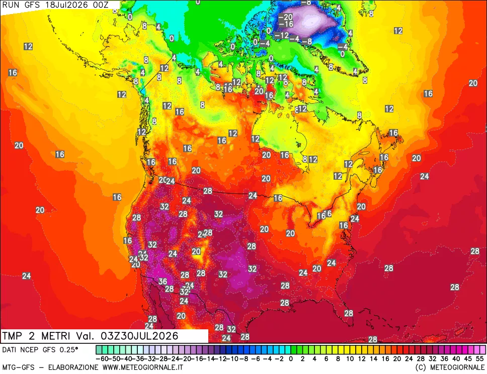 mappa Temp 2 metri