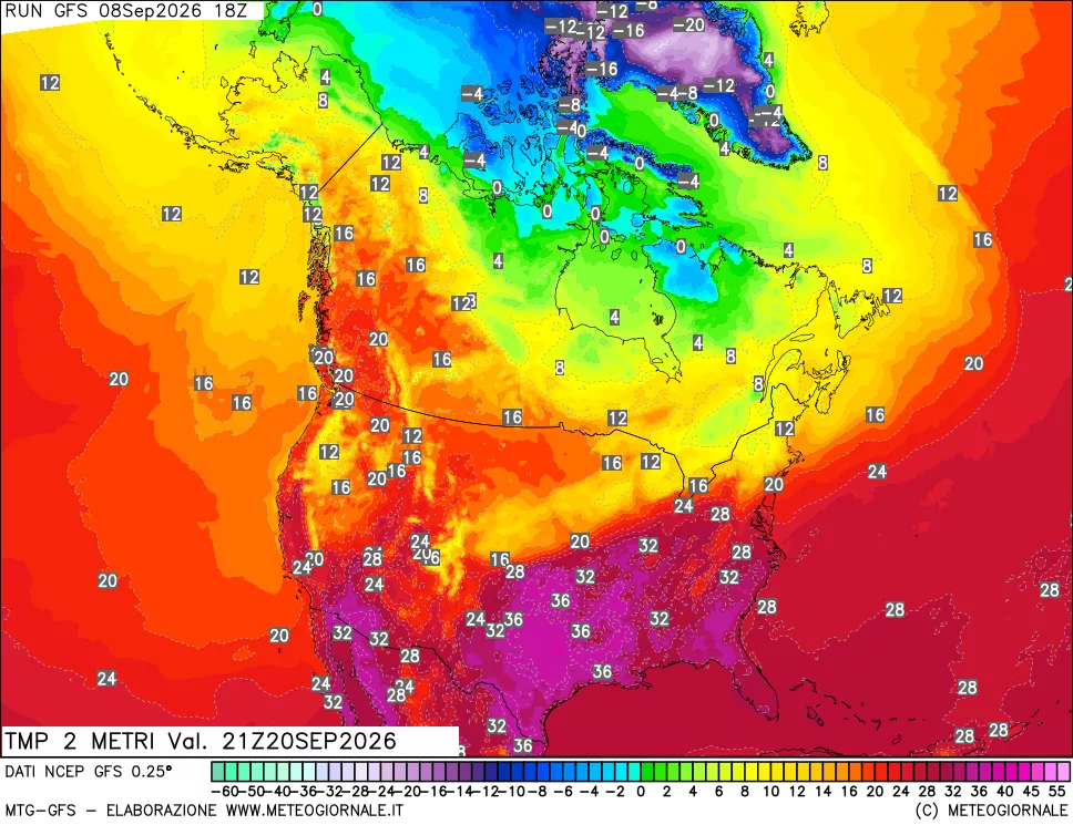 mappa Temp 2 metri