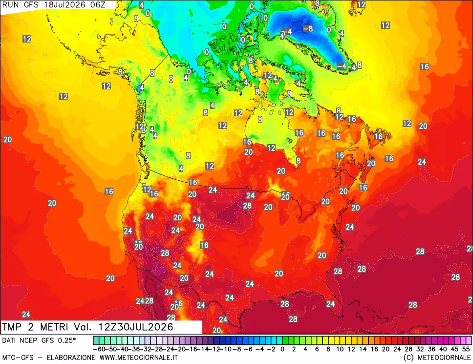 mappa Temp 2 metri