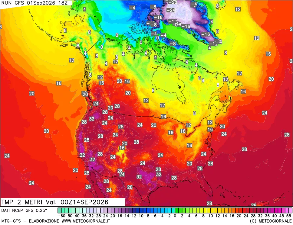 mappa Temp 2 metri