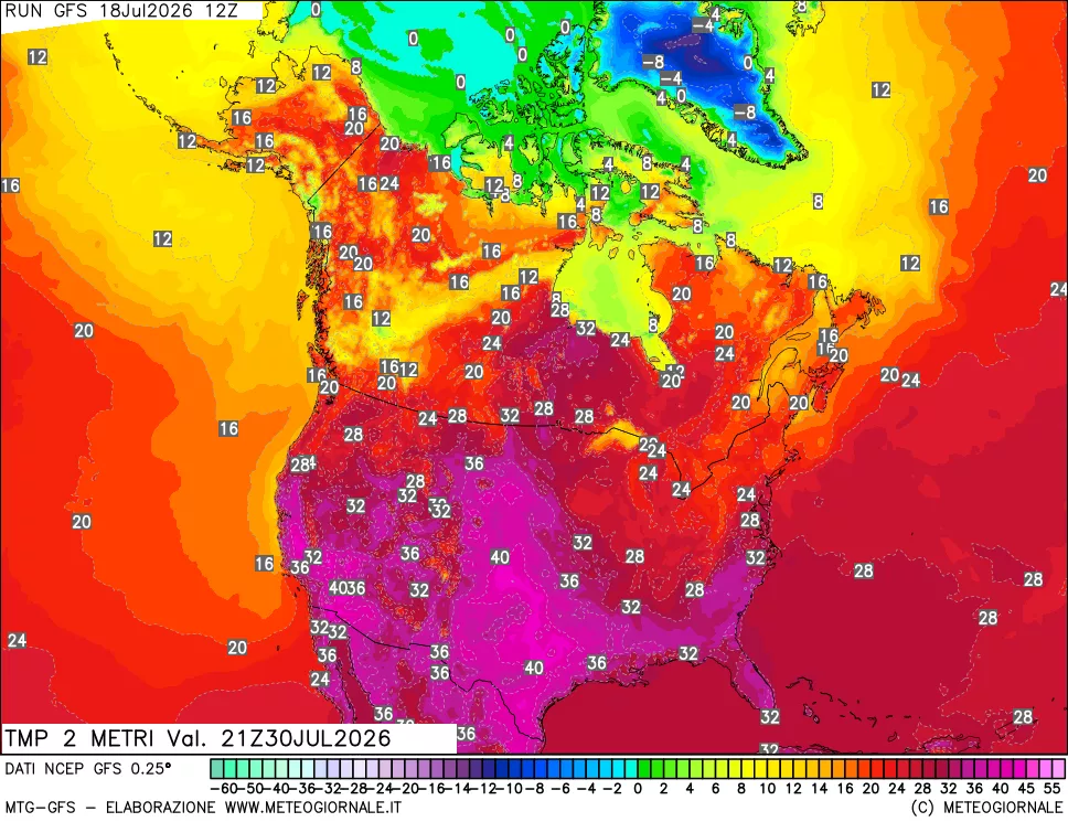 mappa Temp 2 metri
