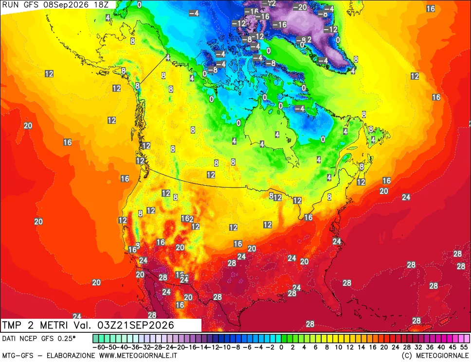 mappa Temp 2 metri