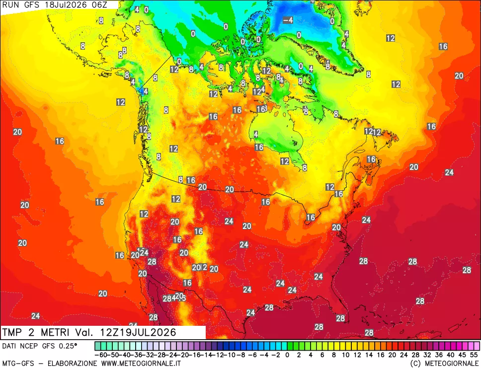mappa Temp 2 metri