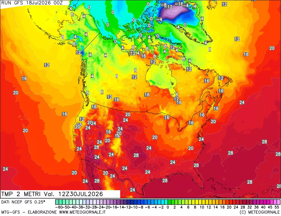 mappa Temp 2 metri