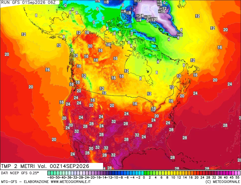 mappa Temp 2 metri