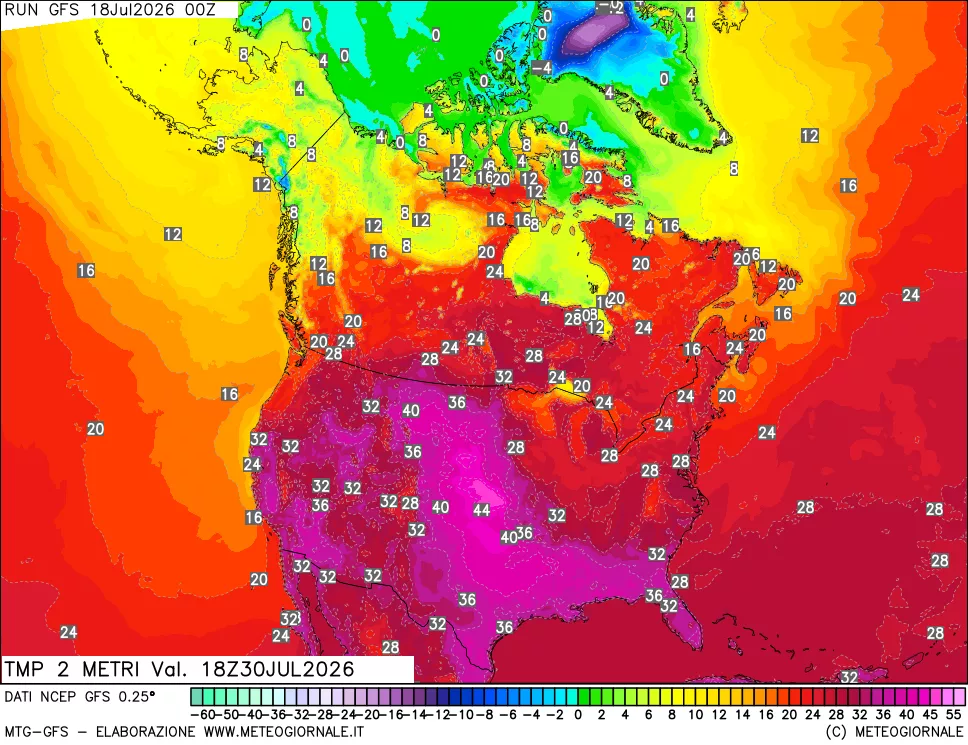 mappa Temp 2 metri