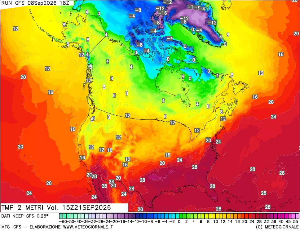 mappa Temp 2 metri