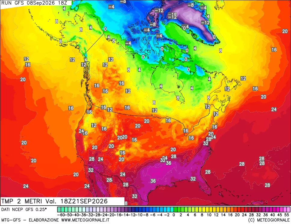 mappa Temp 2 metri