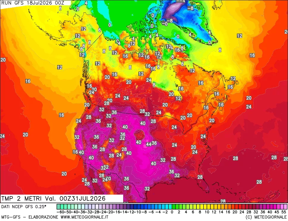 mappa Temp 2 metri