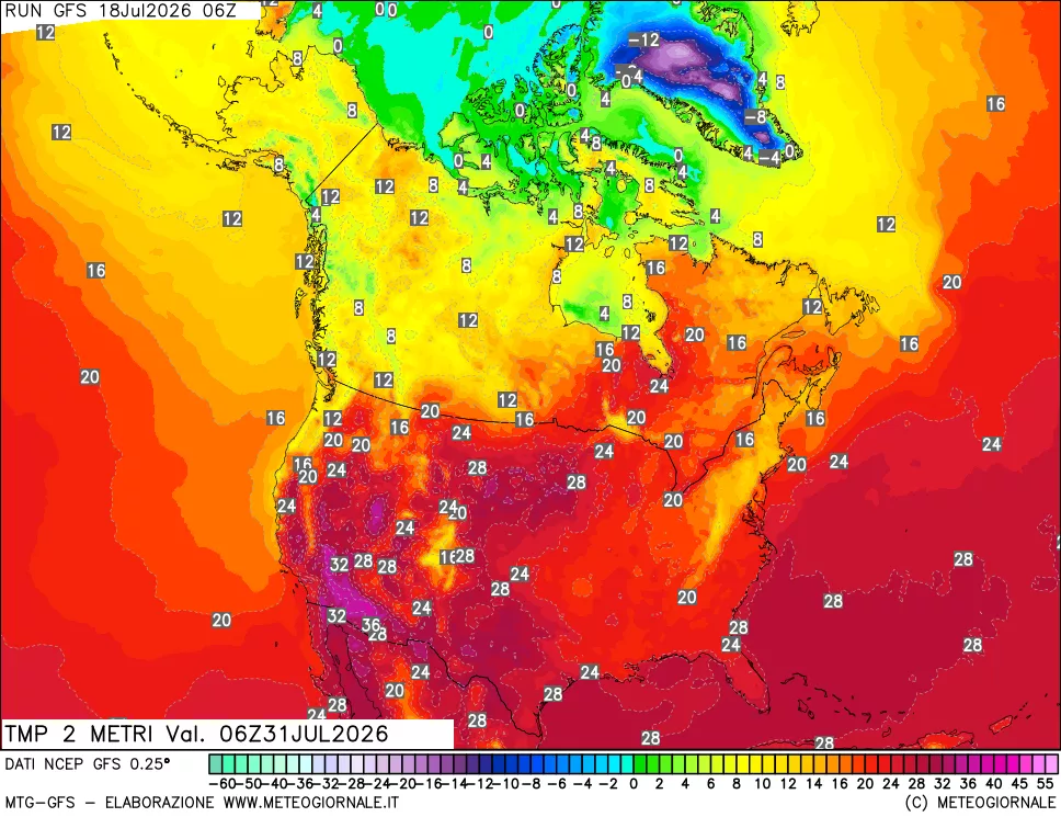 mappa Temp 2 metri