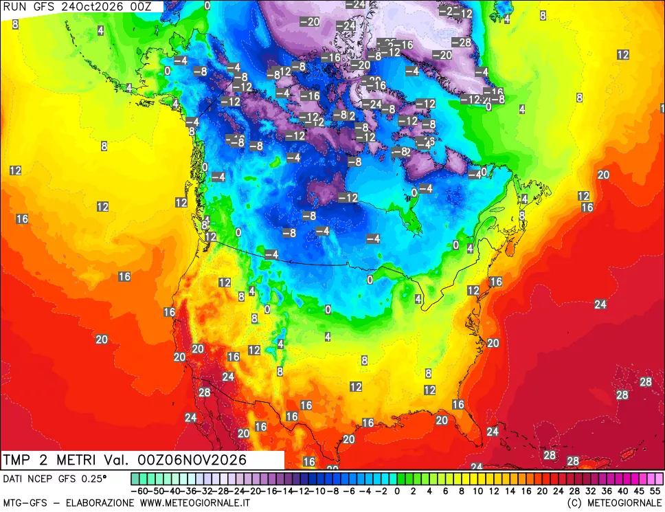 mappa Temp 2 metri