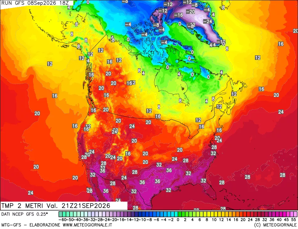 mappa Temp 2 metri