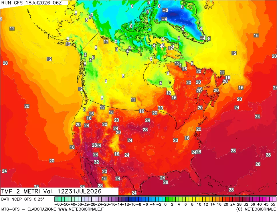 mappa Temp 2 metri