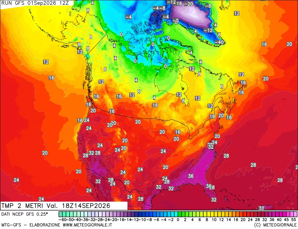 mappa Temp 2 metri