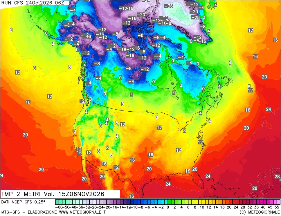mappa Temp 2 metri