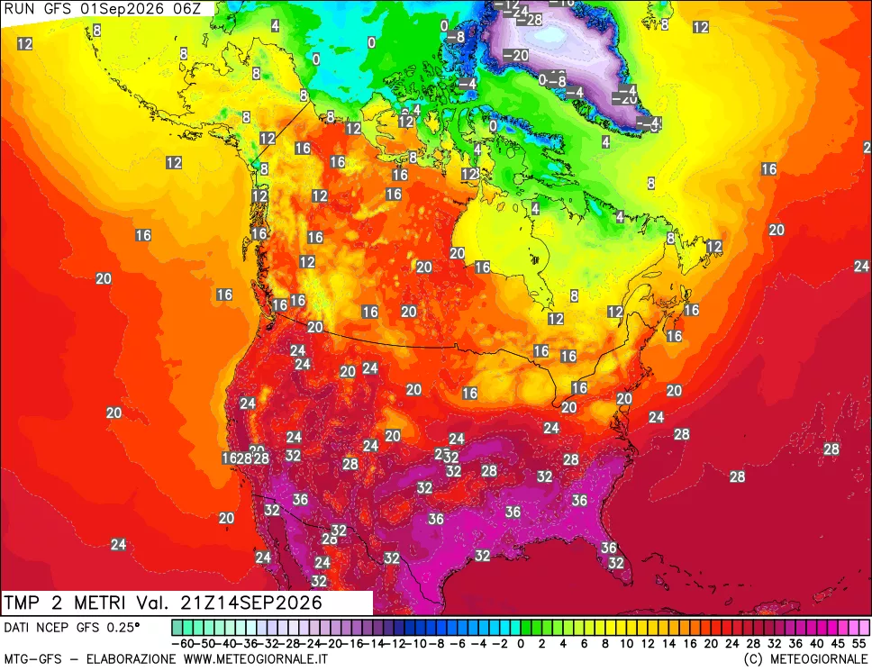 mappa Temp 2 metri