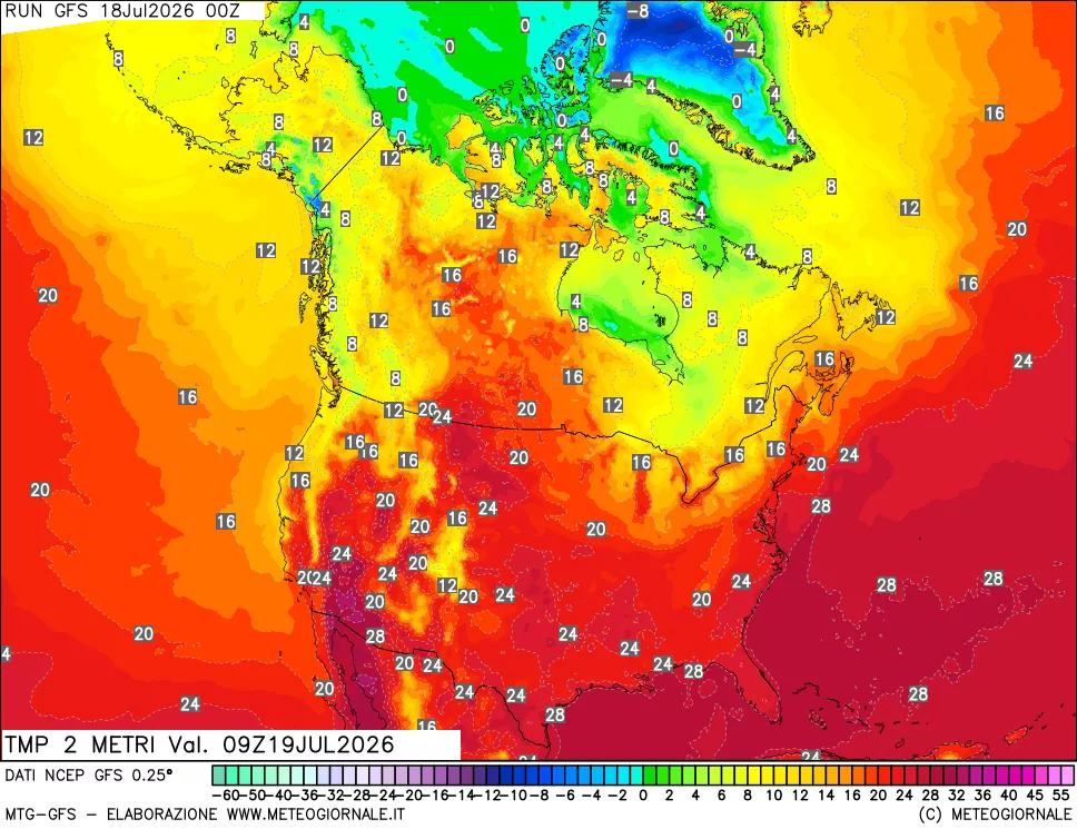 mappa Temp 2 metri