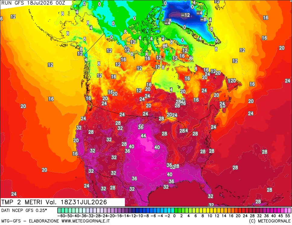 mappa Temp 2 metri