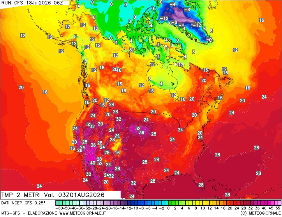 mappa Temp 2 metri