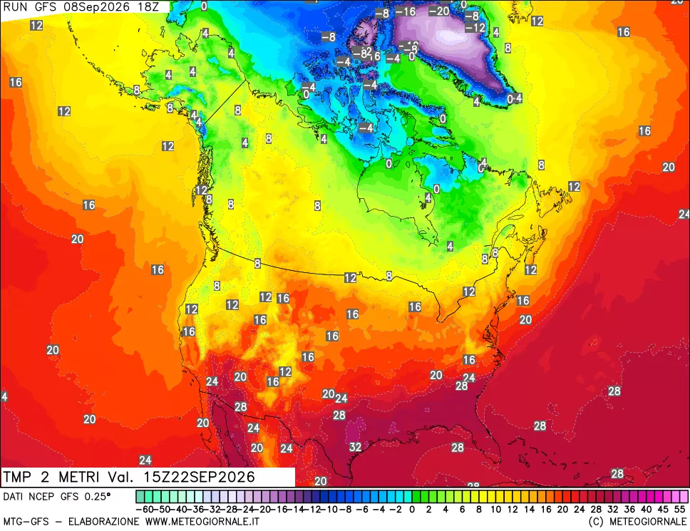 mappa Temp 2 metri