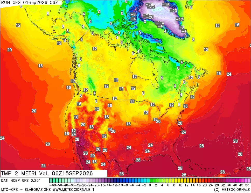mappa Temp 2 metri