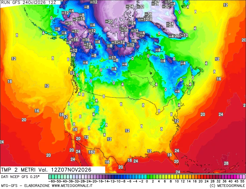mappa Temp 2 metri