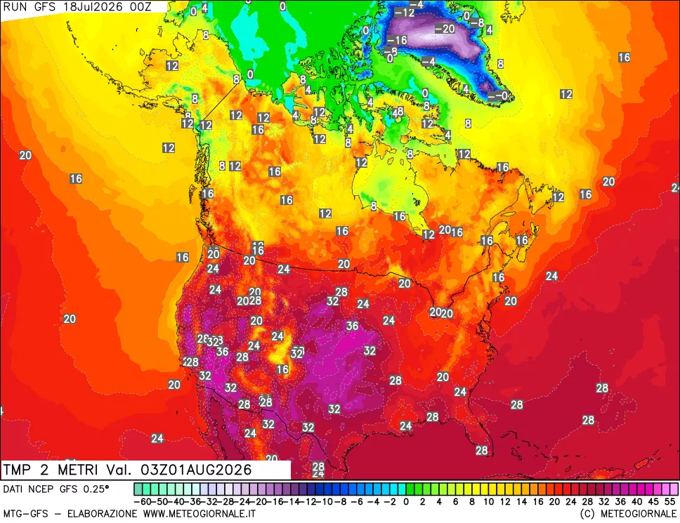 mappa Temp 2 metri