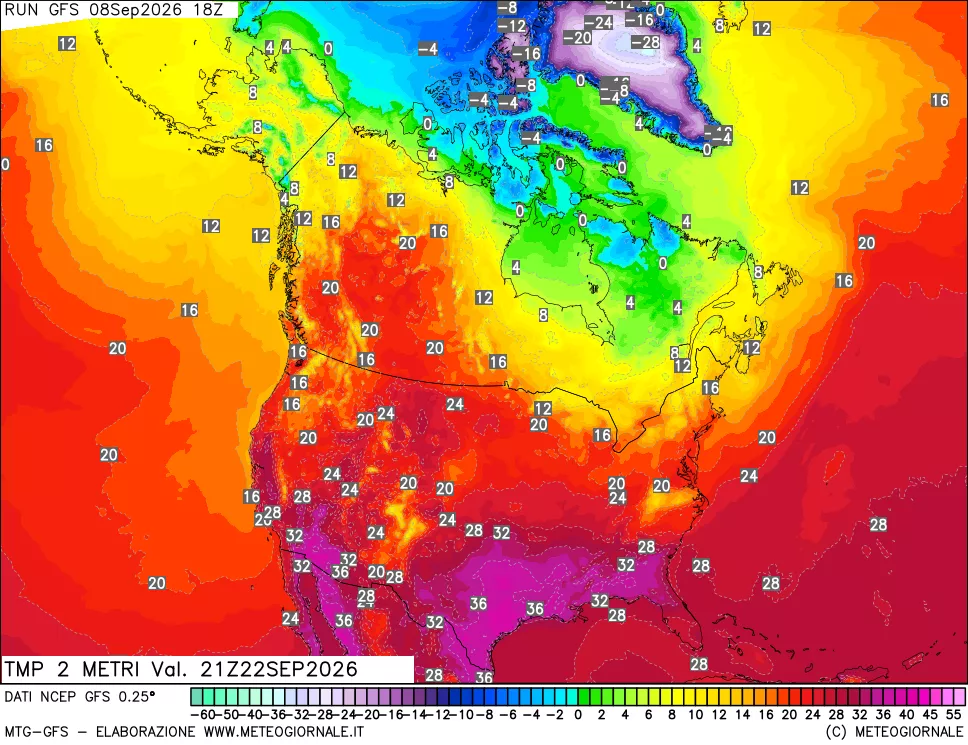 mappa Temp 2 metri