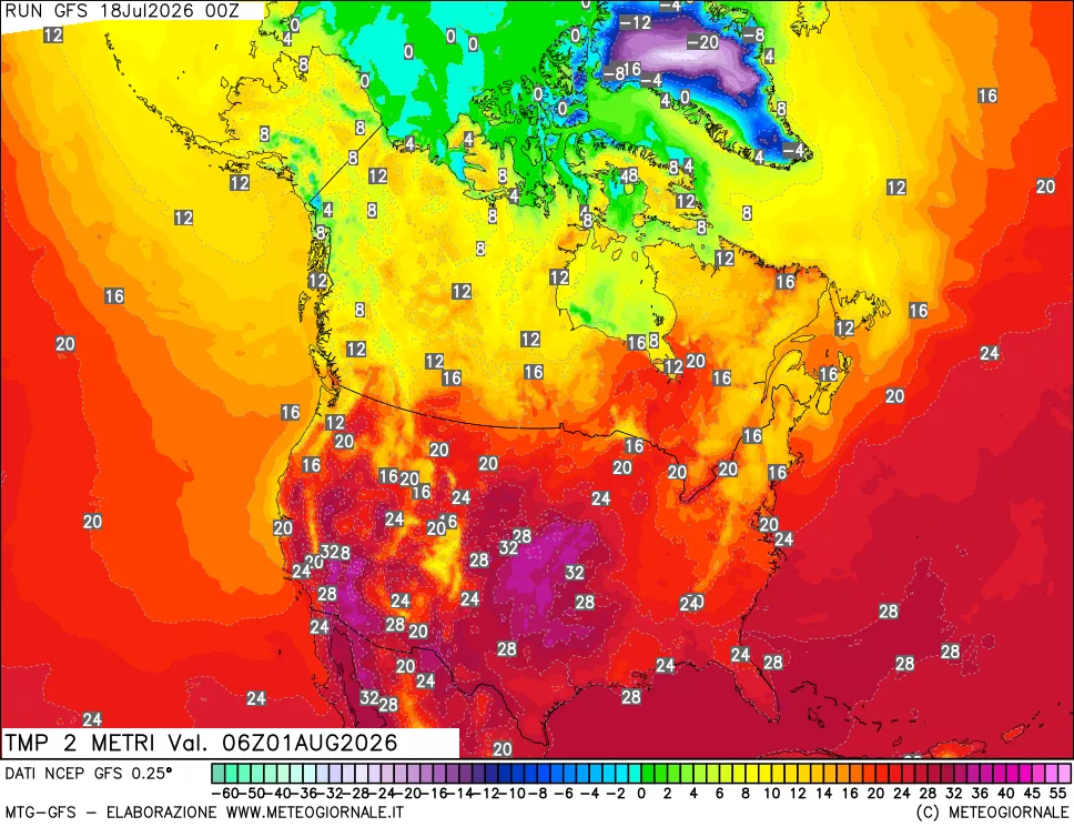 mappa Temp 2 metri