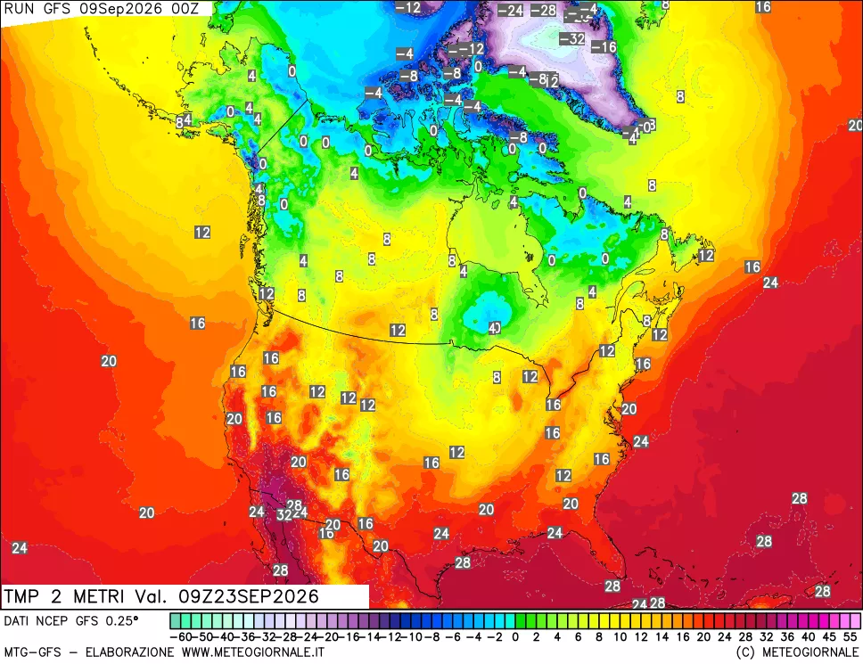 mappa Temp 2 metri