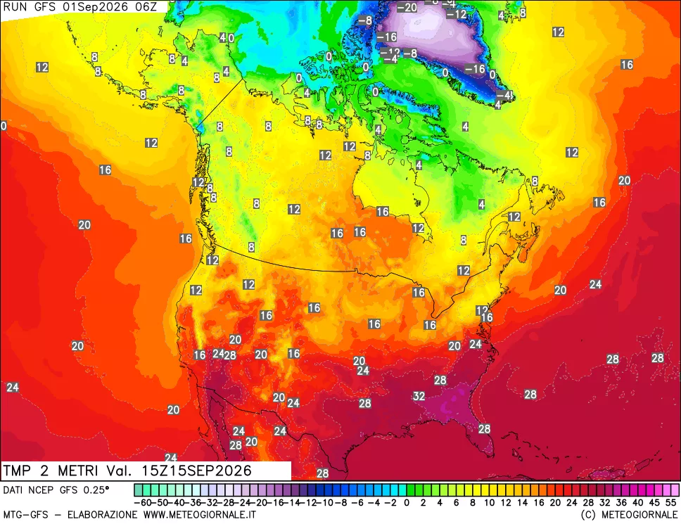mappa Temp 2 metri