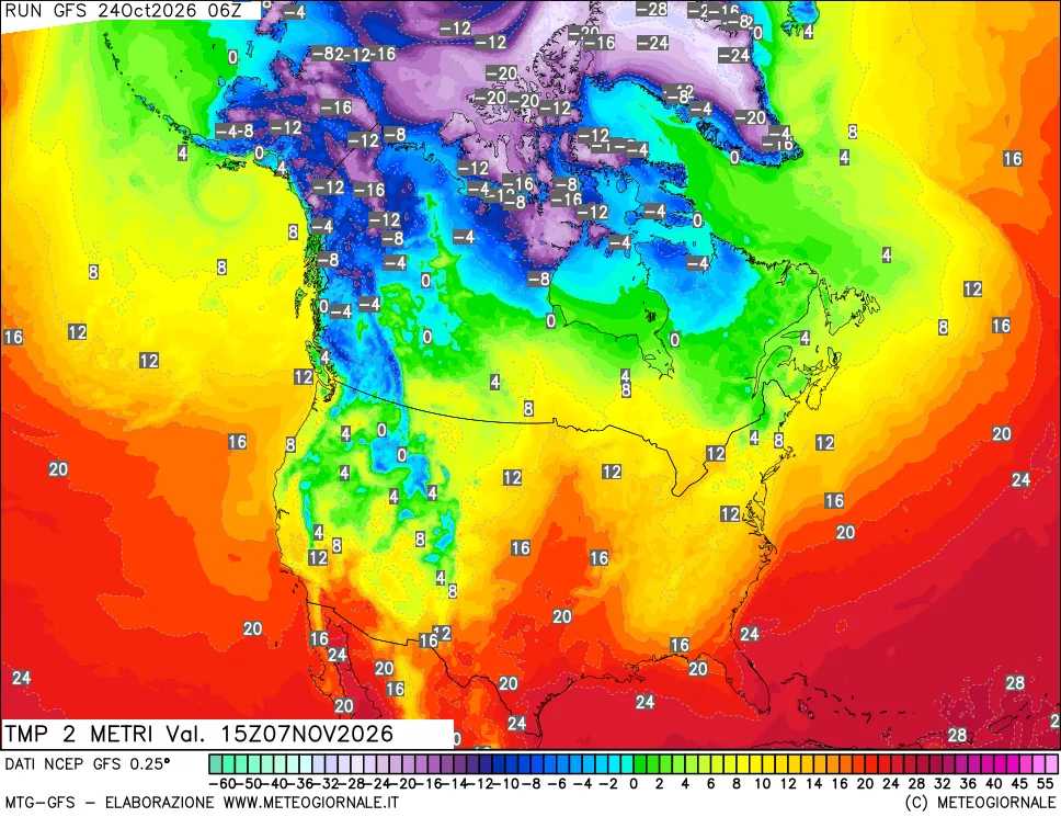 mappa Temp 2 metri