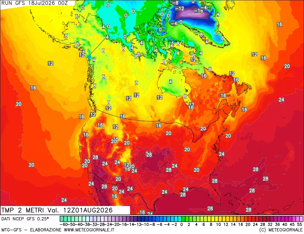 mappa Temp 2 metri