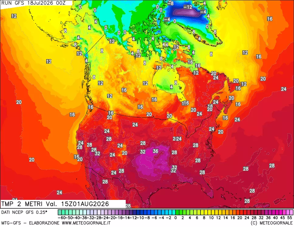 mappa Temp 2 metri