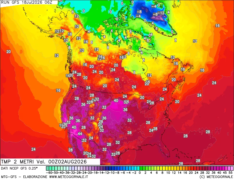 mappa Temp 2 metri