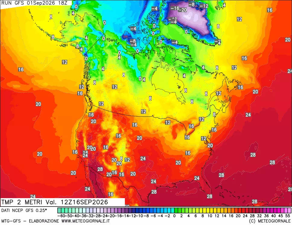 mappa Temp 2 metri