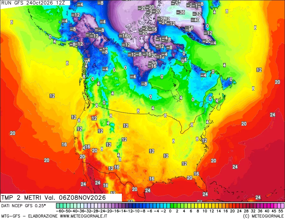 mappa Temp 2 metri