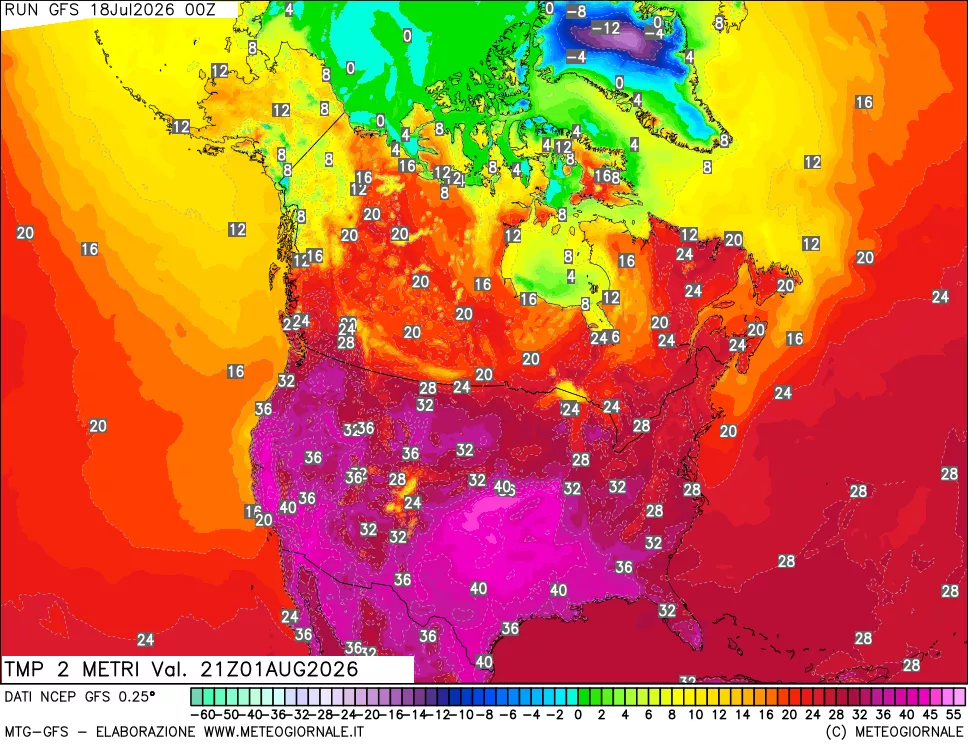 mappa Temp 2 metri