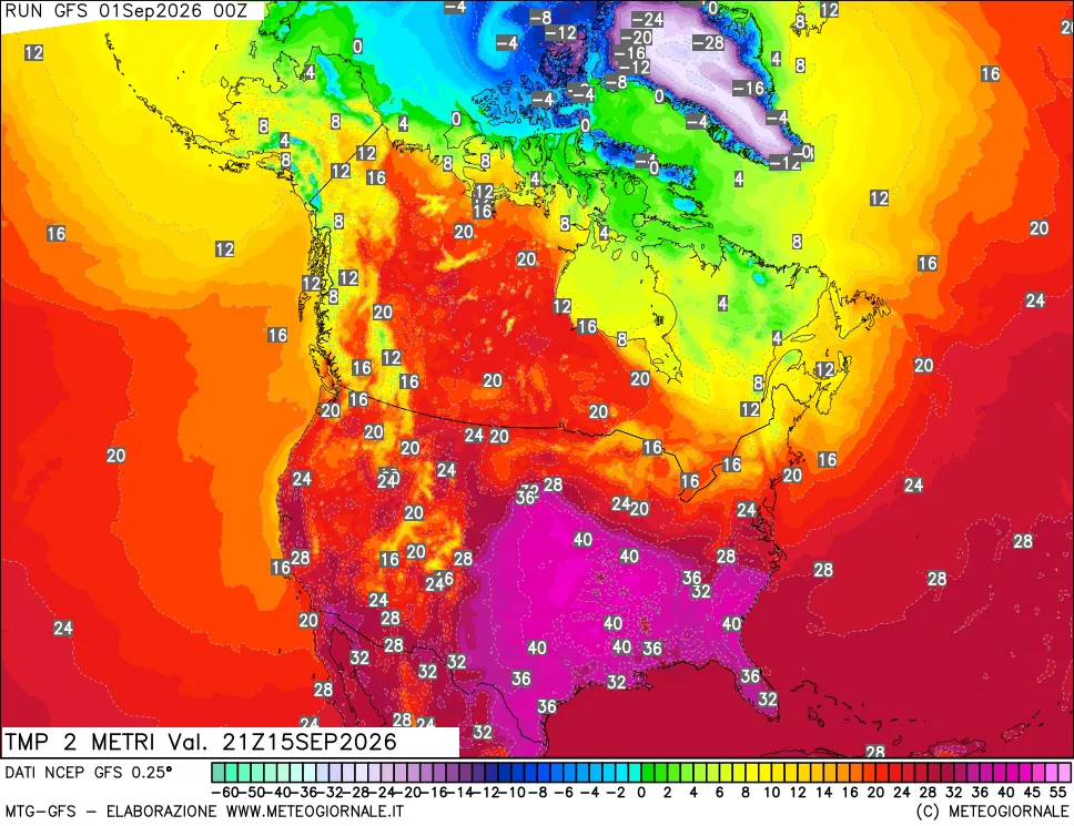 mappa Temp 2 metri