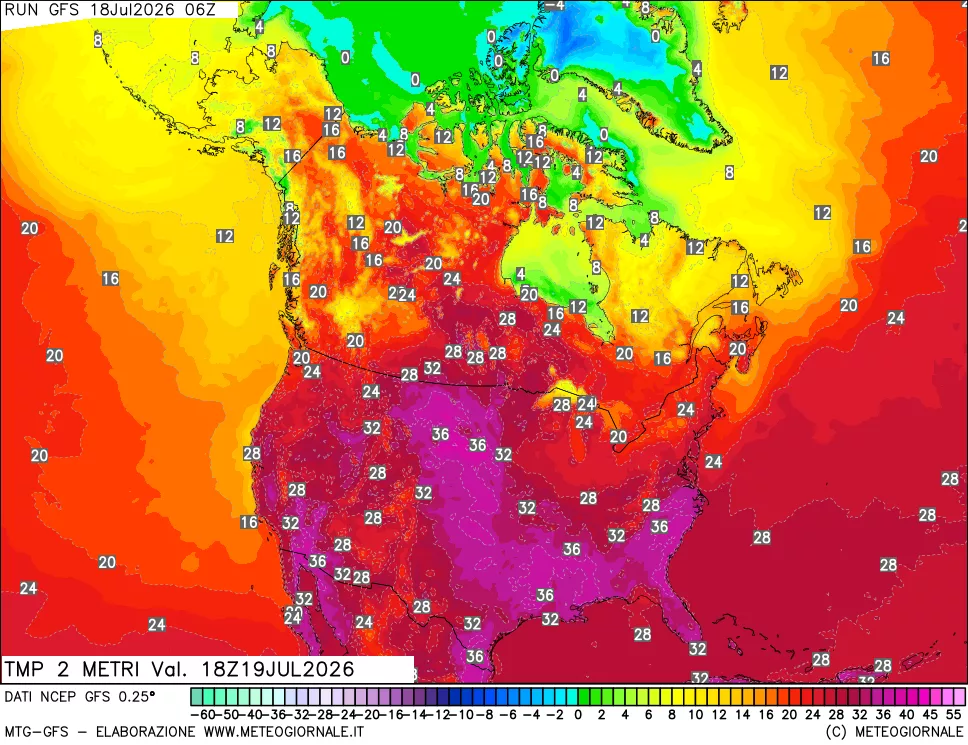mappa Temp 2 metri