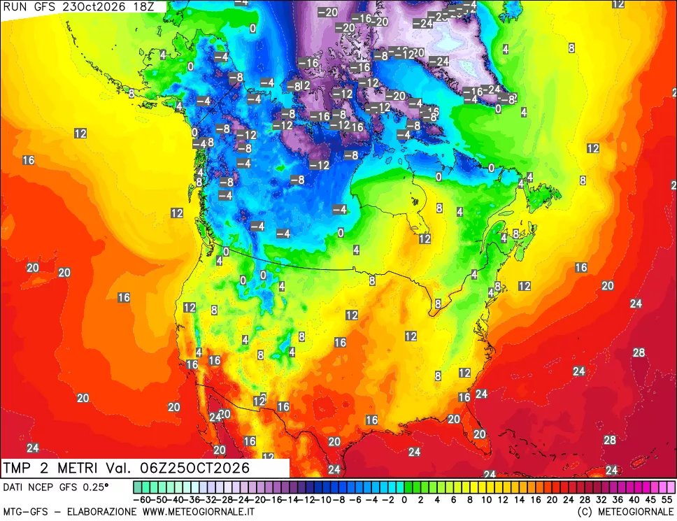 mappa Temp 2 metri