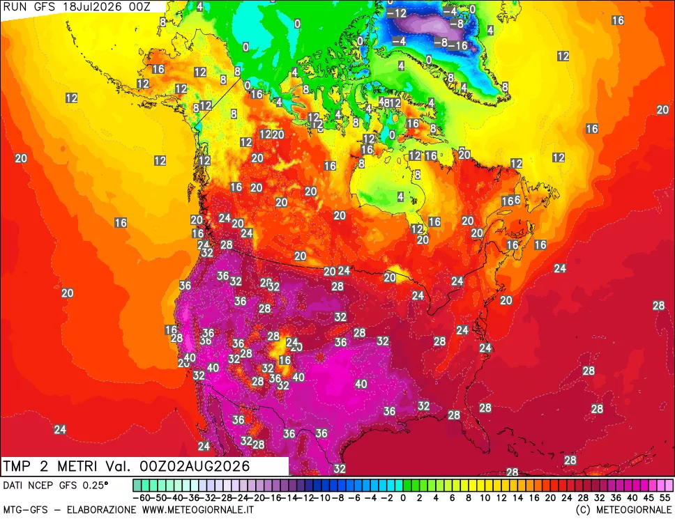 mappa Temp 2 metri