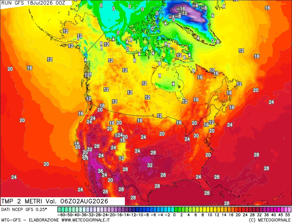 mappa Temp 2 metri